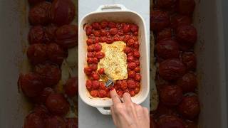 VIRAL TIKTOK BAKED FETA PASTA  PASTA WITH CHERRY TOMATOES amp FETA CHEESE [upl. by Foushee]