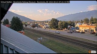 Revelstoke British Columbia Canada PTZ  Virtual Railfan LIVE [upl. by Hsenid]