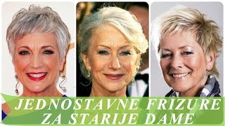 Jednostavne frizure za starije dame [upl. by Ecinad625]