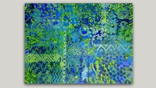 EASY and FUN Abstract Painting with Stencils and Acrylics [upl. by Eladal]