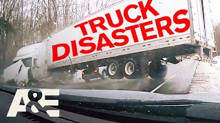 BIGGEST Truck Accidents  Top 12 Moments  Road Wars  AampE [upl. by Cimah]