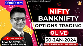 30 January Live Trading  Nifty Banknifty Live Options Trading  Nifty 50 Live nifty50 live [upl. by Narmi75]