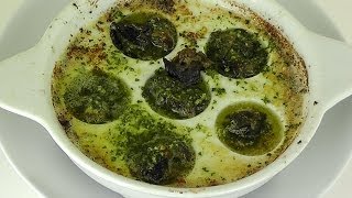 Delicious Escargots Bourguignone Baked Snails in Garlic Parsley Butter [upl. by Nagorb]