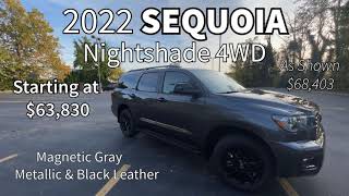 2022 SEQUOIA Nightshade AWD Walk Around [upl. by Adym]