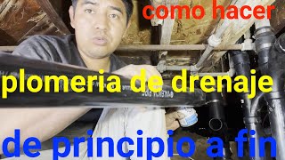 Como hacer plomeria de drenaje casa alzada con liqueo de agua cómo resolver problemas de drenaje [upl. by Sedgewick]