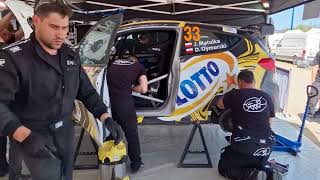 MSport Ford Fiesta Rally3  30 min Service of damaged car Lotto Matulka Dymurski Rally Poland 2023 [upl. by Wake964]