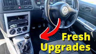 Interior Upgrades on Mk4 Golf GTI Project [upl. by Felicidad131]