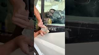 Ford transit yazısı sökme detailwork automobile shortvideos detailes streetfood carcleaning [upl. by Saitam]