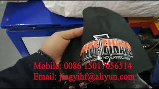 How to use high frequency machine embossing tpu logo on clothesgarment [upl. by Acinoed224]