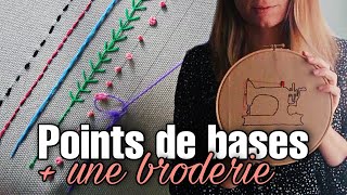 Broderie débutant points de base et première broderie [upl. by Prevot953]