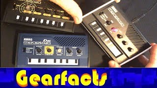 Korg Monotrons Classic Delay and Duo with AUXIN tests [upl. by Timrek353]