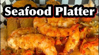 Cajun Seafood Feast Fried Catfish Shrimp and Crawfish [upl. by Airamzul]