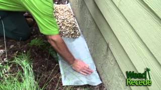 Easy to Install Rock EcoBoundary® around House using Weed Recede TM [upl. by Nnylrats740]