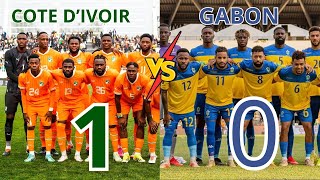 COTE DIVOIR 1 VS GABON 0 1ER MITEMPS ELIMINATOIRE COUPE DU MONDE [upl. by Jemina]