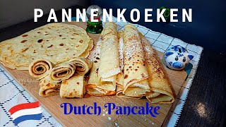 How To Make Dutch Pancakes From Scratch  Pannenkoeken recept 🥞🥞 [upl. by Sucerdor]