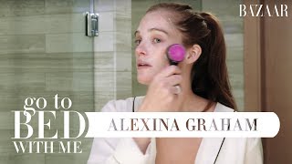 Victorias Secret Angel Alexina Grahams Nighttime Skincare Routine  Go To Bed With Me [upl. by Eceirehs]