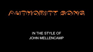 John Mellencamp  Authority Song  Karaoke  With Backing Vocals [upl. by Nilek]