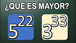 QUÉ NÚMERO ES MAYOR Operaciones con potencias Matemáticas Básicas [upl. by Marv]