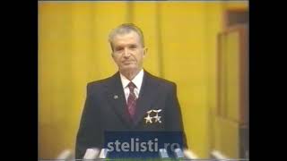 Ceausescu canta imnul Romaniei „Trei culori” Sala Palatului o luna inainte de Revolutia din 1989 [upl. by Fisch272]