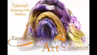 Tutorial How to Spin Silk Hankies handspun yarn silkyarn [upl. by Kinghorn40]