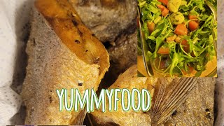 Yummyfood fried fish Rucola Salad amp garlic rice bahay homecooking sunday food [upl. by Enrichetta]