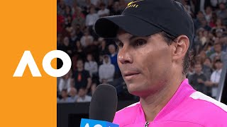 Rafael Nadal quotAgainst Nick you are never in controlquot  Australian Open 2020 OnCourt Interview R4 [upl. by Enyaj]