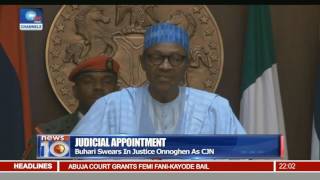 Judicial Appointment Buhari Swears In Justice AS CJN [upl. by Zug]