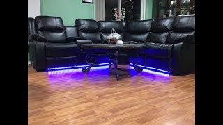 LED strip lighting under sofa [upl. by Lumbye662]