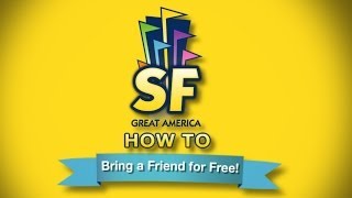 How to Bring a Friend Free at Six Flags Great America [upl. by Laucsap389]