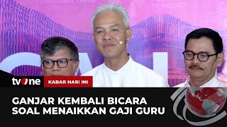 Bakal Capres Ganjar Pranowo Janji Naikkan Gaji Guru  Kabar Hari Ini tvOne [upl. by Iniffit930]