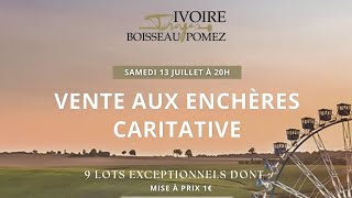 Vente aux enchères caritative  Ivoire Troyes BoisseauPomez Nigloland [upl. by Ethelind]