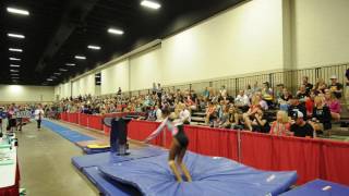 Elexis Edwards  Vault 2  2016 Womens Junior Olympic Championships [upl. by Ateekram634]