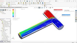 Mixing of two different Temperature water in SolidWorks Flow Simulation [upl. by Lazarus]