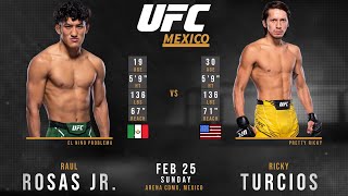 Raul ROSAS JR vs Ricky TURCIOS Full FIGHT UFC MEXICO [upl. by Anaiad768]