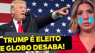 Trump vence as eleições e militantes da globo CHORAM ao vivo [upl. by Aihsas]