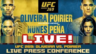 UFC Vegas 269 PRESS CONFERENCE Oliveira vs Poirier [upl. by Htebasyle180]