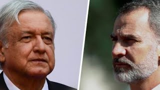 DOMINGAZO AMLO DURISIMO DA PORTAZO EN LA CARA A REY DE ESPAÑA [upl. by Anelis]