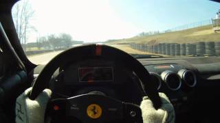 Mike Skeen Ferrari F430 at VIR helmet cam [upl. by Eldwen]