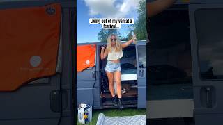 Living out of my van at a festival in Cornwall… 🚐 😱 vanlife vanlifeuk festival vanbuild [upl. by Aney]