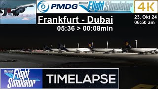 Microsoft Flight Simulator 2020 PMDG 777 Aerosoft Frankfurt to Inibuilds Dubai Timelapse Flight [upl. by Enaasiali]