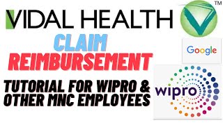 How to Submit Reimbursement Claim on VIDAL HEALTH TPA Portal tutorial English wipro medical claims [upl. by Sayer752]