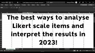 The best way to analyze LIKERT SCALE and INTERPRET the results [upl. by Dielu]