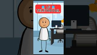 🖥️LE TELETRAVAIL 🖥️ sketch humour drole animation discussion [upl. by Emyaj]