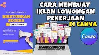 Cara Membuat Info Lowongan Pekerjaan Di Canva  Tutorial Canva [upl. by Abdu]