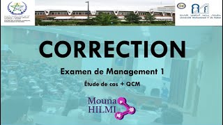 Correction Examen Management  Étude de cas  QCM [upl. by Nohs]