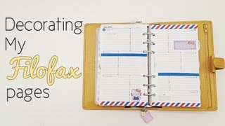 Decorating My Filofax Pages [upl. by Flossi]