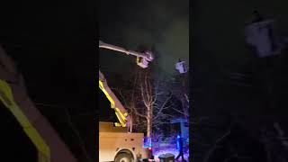 Powerlinemen restoring power after 70 magnitude earthquake in Anchorage Alaska November 30 2018 [upl. by Folberth]