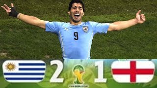 Uruguay 2 x 1 Inglaterra  Mundial 2014  All Goals amp Extended Highlights Resumen y Goles [upl. by Lahsram]