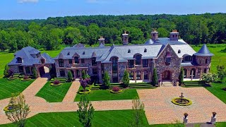 An Opulent Chateaustyle Mega Mansion One Hour From New York City [upl. by Nomsed]