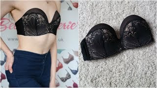 Wonderbra  Refined Glamour Ultimate Strapless Bra  Belle Lingerie Review [upl. by Anirdnajela]